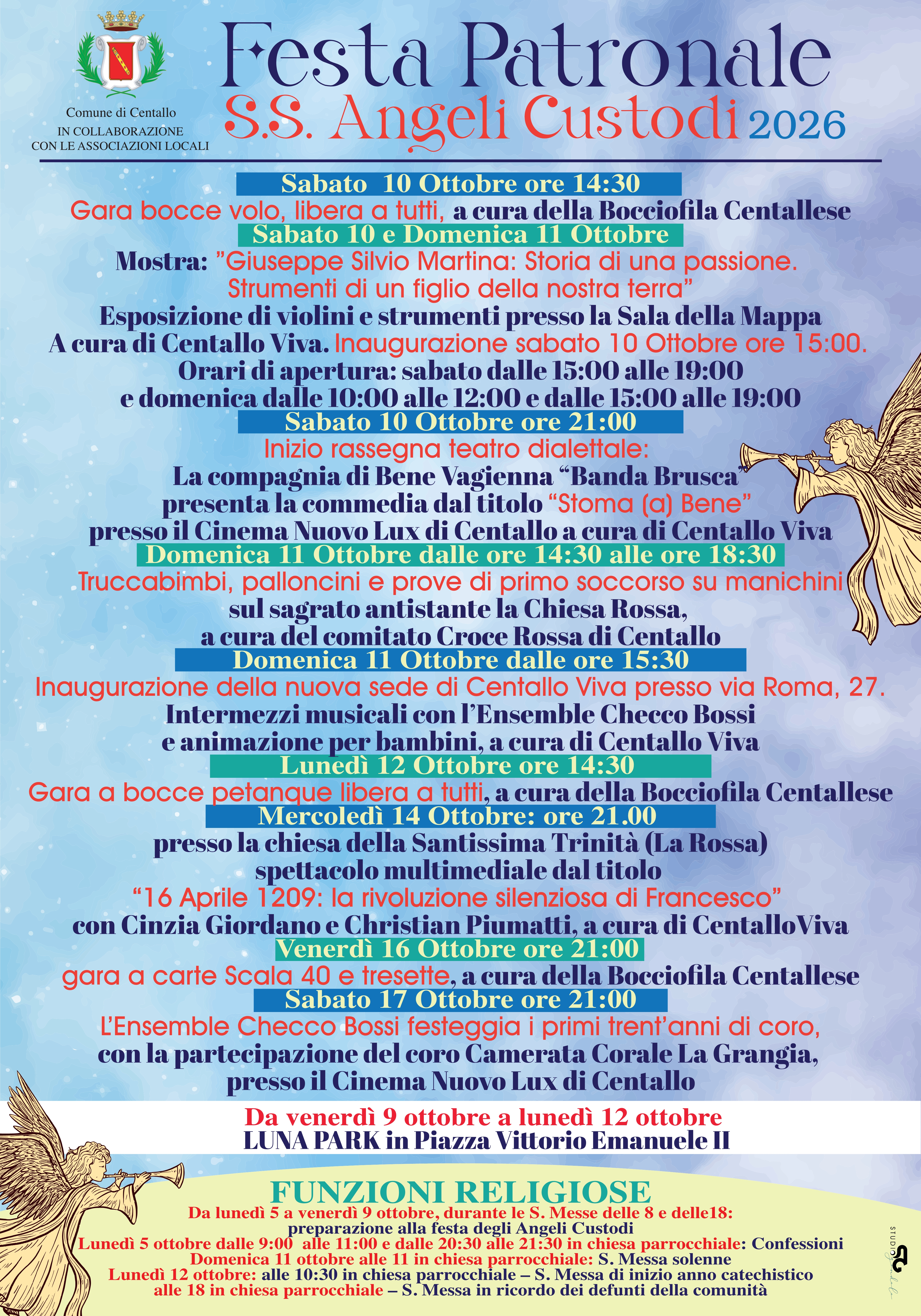 festa patronale degli Angeli Custodi 2026
